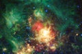 Beautiful nebula and bright stars in outer space, glowing mysterious universe. Elements of this image furnished by NASA Royalty Free Stock Photo