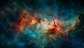 Beautiful Nebula stardust image. Galaxies and gases clouds in a deep space.