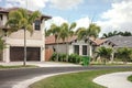 Beautiful Neighborhood of luxury modern homes in Miami Florida Royalty Free Stock Photo