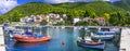 Beautiful Neo Klima village,panoramic view,Skopelos island,Greece