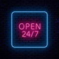 Beautiful neon inscription open