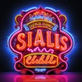 beautiful Neon signs clipart illustration