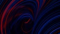Beautiful neon swirl of lines. Animation. Swirling and vibrating whirlpool of neon lines moving in streams. 3d tunnel