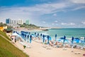 Beautiful Neptun beach in summer, Romania. Royalty Free Stock Photo