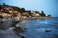 Beautiful Nessebar at sunset, summer, sea