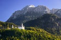 Neuschwanstein Castle with scenic mountain landscape near Fussen, Bavaria, Germany Royalty Free Stock Photo