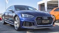 A beautiful new blue supercar model Audi RS5 Sportback from Audi automaker