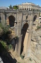 Beautiful New Bridge Of Ronda And Tourism Hostel Built In The 18th Century.