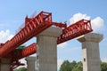 New highway bridge under construction Royalty Free Stock Photo