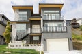 Exterior View of a Modern Designed Home in British Columbia Royalty Free Stock Photo