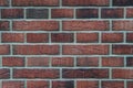 Beautiful new red and black brick wall texture background. Close up, copy space Royalty Free Stock Photo