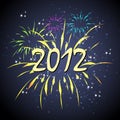 Beautiful New Year's fireworks Royalty Free Stock Photo