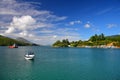 Beautiful New Zealand landscape. Elaine Bay, Marlborough Sounds, South Island Royalty Free Stock Photo