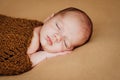 Beautiful newborn sleeping baby boy Royalty Free Stock Photo