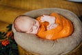 Beautiful newborn sleeping baby boy Royalty Free Stock Photo