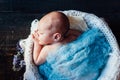 Beautiful newborn sleeping baby boy Royalty Free Stock Photo