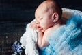 Beautiful newborn sleeping baby boy Royalty Free Stock Photo