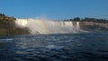 Beautiful Niagara Falls and rainbow over it.