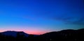 Beautiful night. Beautiful moon clear over the mountains