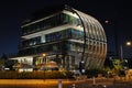 The beautiful night Business office building in Limassol in Cyprus