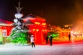 Beautiful night in the Chinese Snow Village