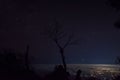 A beautiful night city view from campsite 7 mount Raung. Raung is the most challenging of all JavaÃ¢â¬â¢s mountain trails, also is