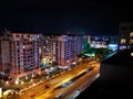 Beautiful night city view of Kota Kinabalu, Sabah. Malaysia, Borneo.