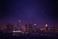 Beautiful night cityscape view of Los Angeles, US Royalty Free Stock Photo