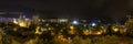 Beautiful night HDR panorama of a popular vacation destination, the Budva city, Montenegro