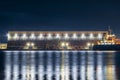 Night landscape of the Port of Bourgas Royalty Free Stock Photo