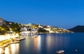 Beautiful night lights landscape of Neum, popular tourist resort in Bosnia and Herzegovina