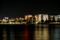 Night view of Golden Sands resort lights. Slow shutter speed Royalty Free Stock Photo