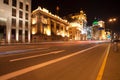 Beautiful night scene at the Bund in Shanghai Royalty Free Stock Photo