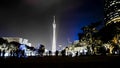 Beautiful night scene of Canton tower new Guangzhou from Zhujiang New Town . the stunning night scene of new Guangzhou, nice