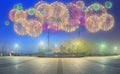 Beautiful night Shanghai's cityscape with the city lights on the Huangpu River, Shanghai, China Royalty Free Stock Photo