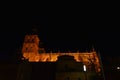 Beautiful Night Shot Of The Cathedral In Astorga. Architecture, History, Camino de Santiago, Travel, Night Photography.