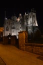 Beautiful Night Shot Of The Episcopal Palace In Astorga. Architecture, History, Camino de Santiago, Travel, Night Photography.