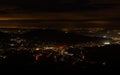 Beautiful night sky, cityscape view Baden-Baden