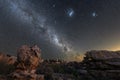 A beautiful night sky photograph showing the Milky Way and galactic centre Royalty Free Stock Photo