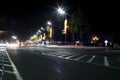 A beautiful night time lapse of a square in Belgrade. Cars passing. 05