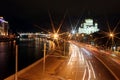 Beautiful Night View Cathedral of Jesus Christ the Saviour and M