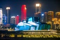 Beautiful night view of central business district city skyline Chongqing,China Royalty Free Stock Photo