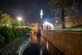 beautiful night view of the city of sanliurfa, Turkey.