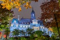 Beautiful night view of fall color with the Montreal City Hall Royalty Free Stock Photo