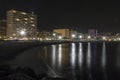 A beautiful night view of Fuengirola. Costa del Sol. Spain. Royalty Free Stock Photo