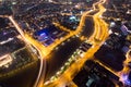 Beautiful night view of Ho Chi Minh cityscape SaiGon, VietNam Royalty Free Stock Photo