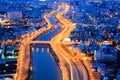 Beautiful night view of Ho Chi Minh cityscape SaiGon, VietNam Royalty Free Stock Photo