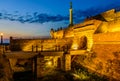 Beautiful night view of the monument to the Winner near the Belgrade Fortress