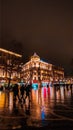 Beautiful Night View Of Niazmi Street, In Baku