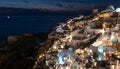 Beautiful Night View at Oia village in Santorini island, Greece Royalty Free Stock Photo